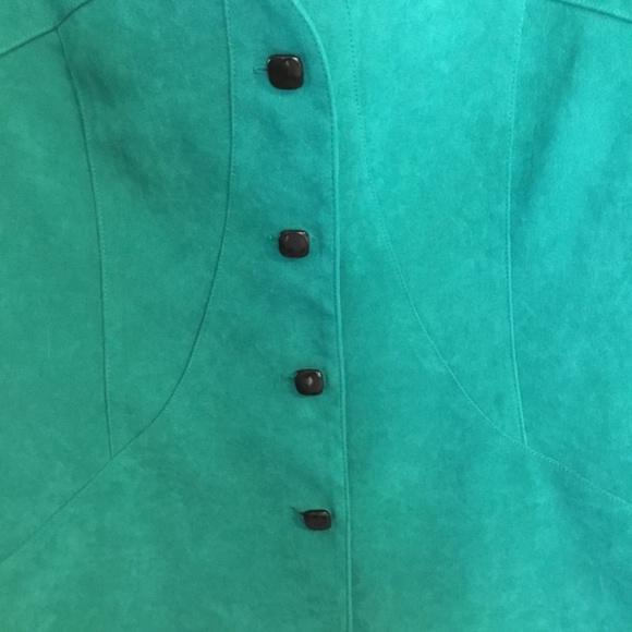 R & K Ladies Button Down Blazer Paris Green Size 8 - Picture 3 of 5